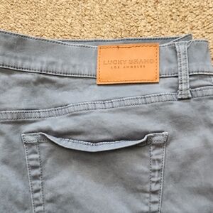 Lucky Brand Light Gray Pants Mens Slim Straight 40x30